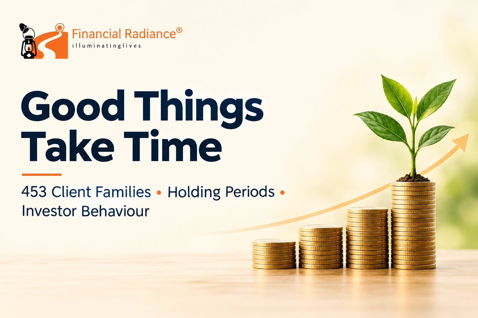 Distribution of mutual fund portfolio returns by average holding period across 453 Financial Radiance client families